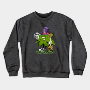 Larfy Weed Leaf Crewneck Sweatshirt